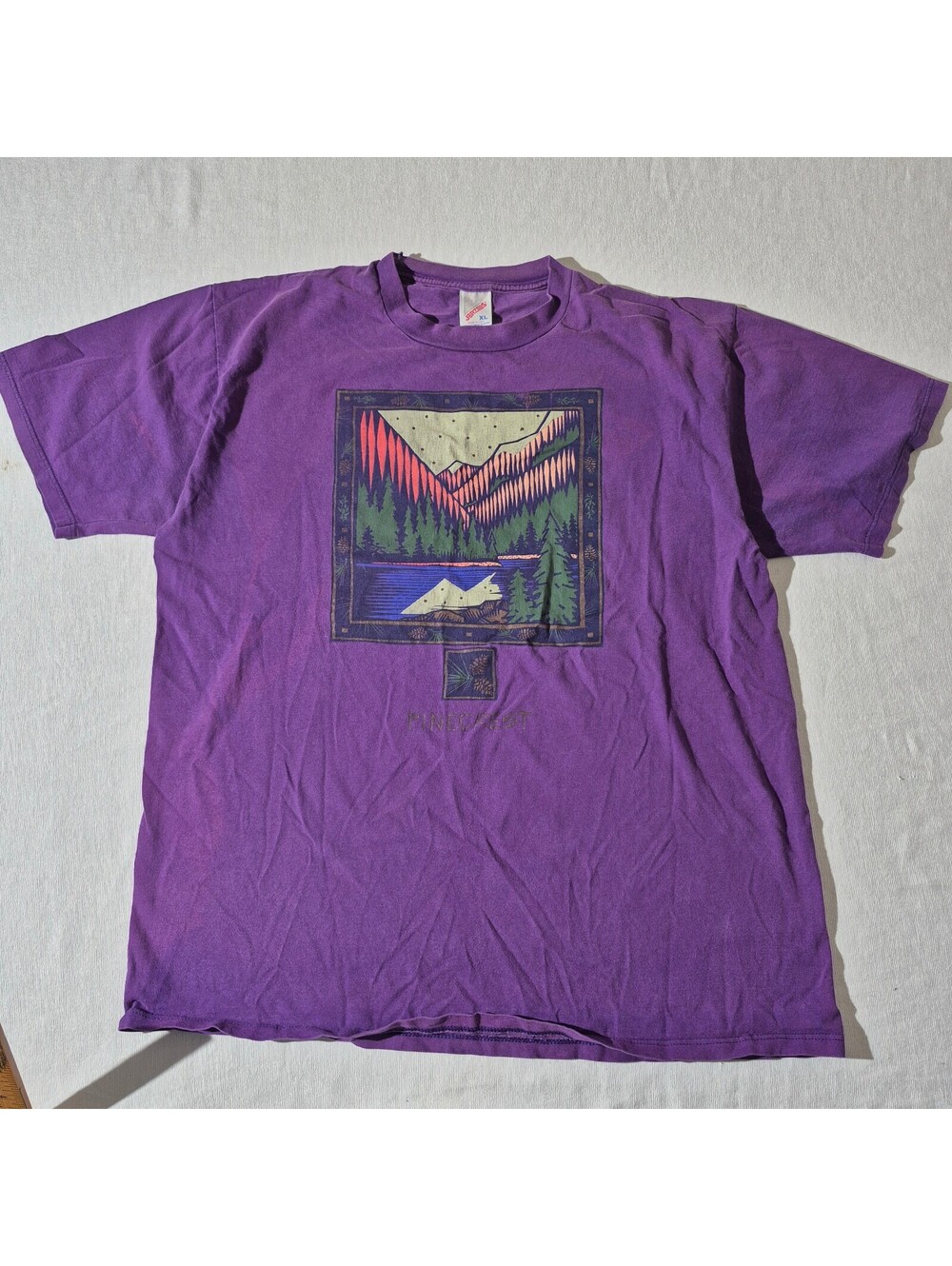 Vintage Pinecrest XL XLarge purple mountain graphic 90s T-shirt